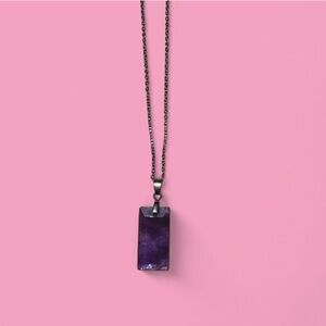 Amethyst Faceted Necklace | Natural Stone | Brand New | Purple Amethyst